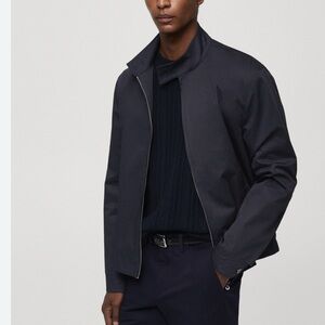 CLUB MONACO COTTON LINED BOMBER JACKET W/ FUNNEL NECK WELT POCKET MENS SZ MEDIUM